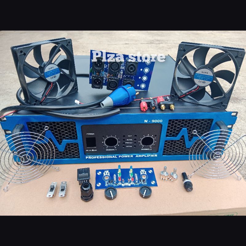 Jual Bok Power Amplifier Tipe N9000 Biru Komplit Aksesoris 2 Chanel ...