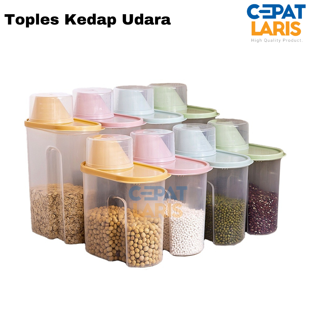 Jual CL Tempat Penyimpanan Beras Kacang Bumbu Dapur 2.5L 1.9L Toples ...