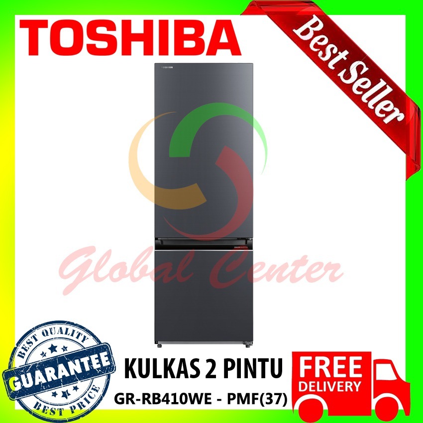 Jual TOSHIBA KULKAS 2 PINTU - GR-RB410WE-PMF(37) - GARANSI RESMI