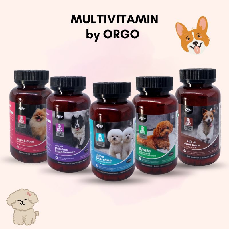Jual Supplement Anjing by Orgo Multivitamin Kalsium Stop Diarrhea