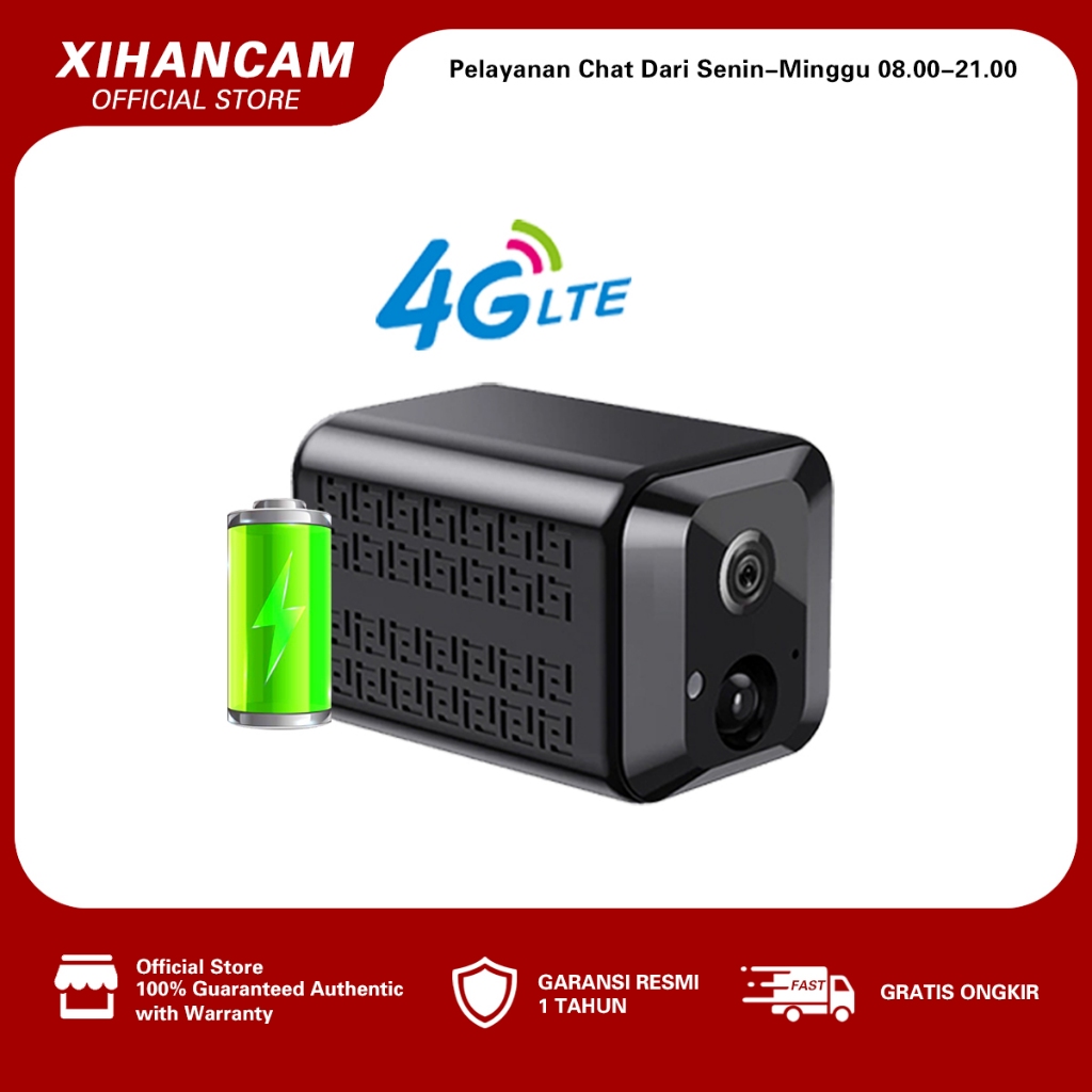 Jual XIHANCAM 5MP Smart CCTV Mini Tersembunyi 4G Kamera Sim Card Tahan