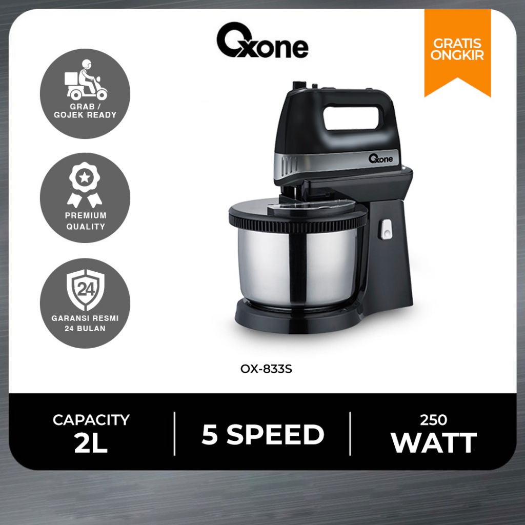 Jual Oxone OX833S Stand Mixer Stainless Steel Rotating Bowl 2L Shopee