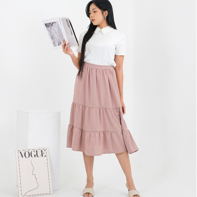 Jual Rok Korean Style Panjang Anggun Kekinian Z113 | Shopee Indonesia