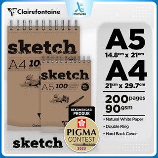 Clairefontaine Sketchbook A5, 90 gsm