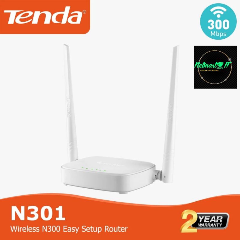Jual NT - Tenda N301 Wireless Router Easy Setup 2 Antenna Penguat ...
