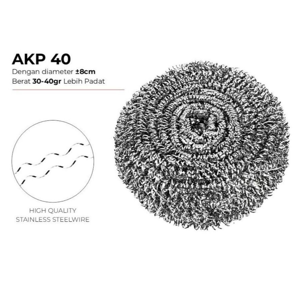 Jual Sabut Sikat Cuci Piring Stainless 40 Gram Kawat Besi Spons Gosokan ...