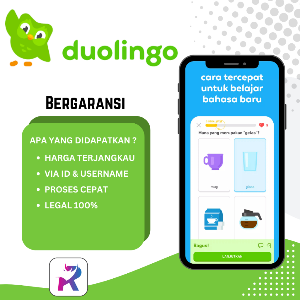 Jual Duolingo Premium 1 Tahun Full Garansi (Proses Tercepat Buka 24 Jam