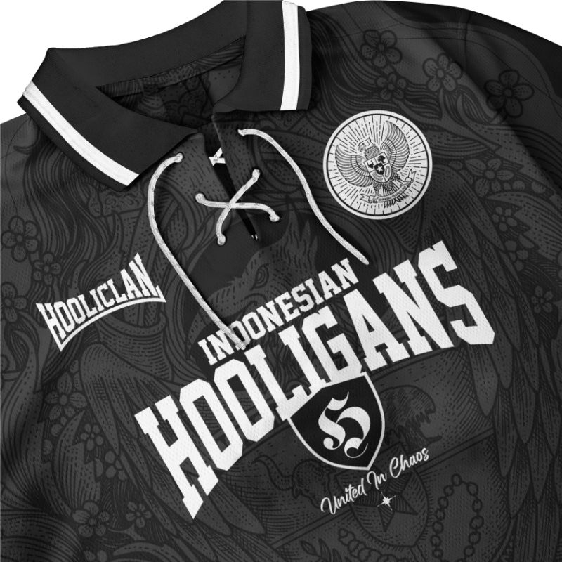 Jual Hooliclan - Jersey Kerah Tali Retro Vintage Indonesian Hooligans 