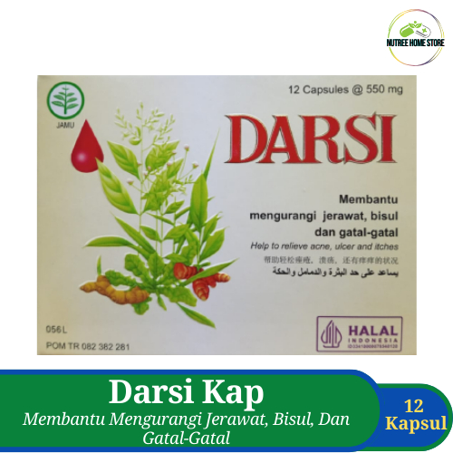 Jual Borobudur Herbal Darsi Box Isi 12 Kapsul Obat Jerawat Bisul Dan