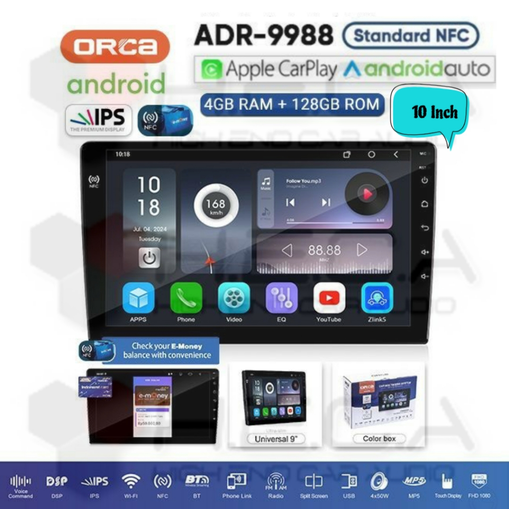 Jual Orca Standard Gb Nfc Adr Head Unit Mobil Android