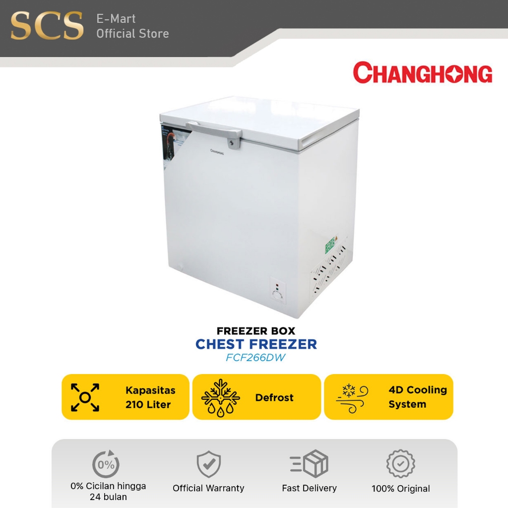 Jual Chest Freezer Changhong FCF266DW 210 Liter Shopee Indonesia