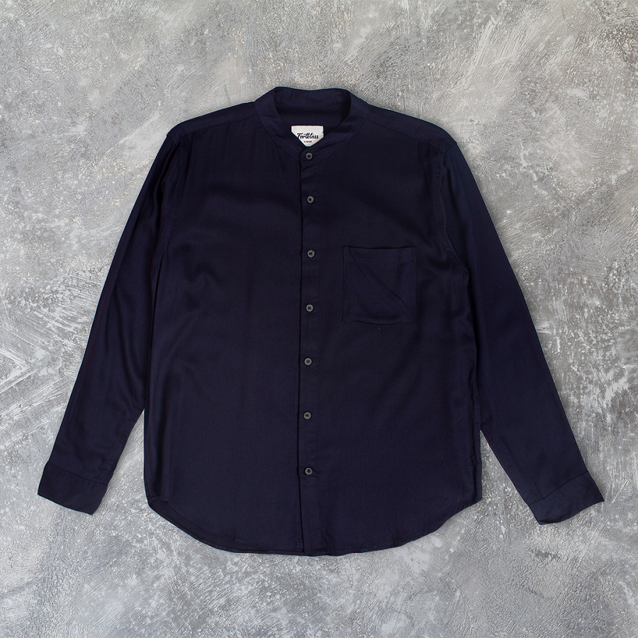 Jual FortKlass ARKANA Navy Kemeja Polos Pria Lengan Panjang Formal ...