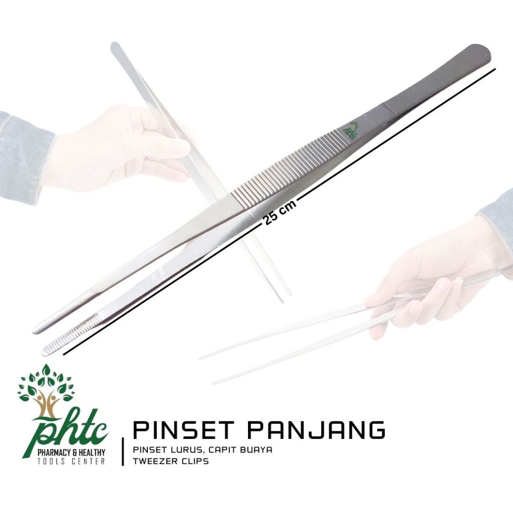 Jual Pinset Lurus 25cm Tweezer Clip Pinset Capit 25 cm Stainless Steel ...