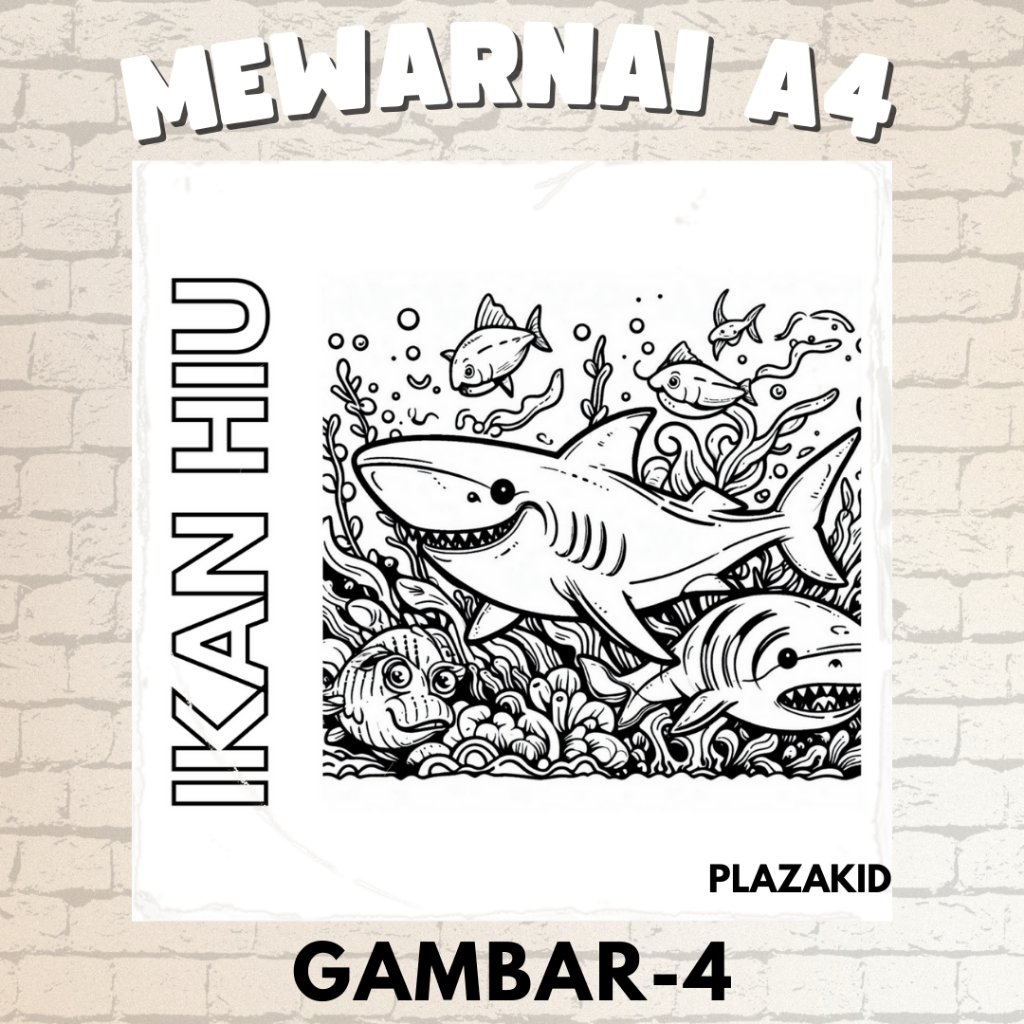 Jual KERTAS MEWARNAI / KERTAS GAMBAR / TEMA HEWAN LAUT / A4 / WORKSHEET ...