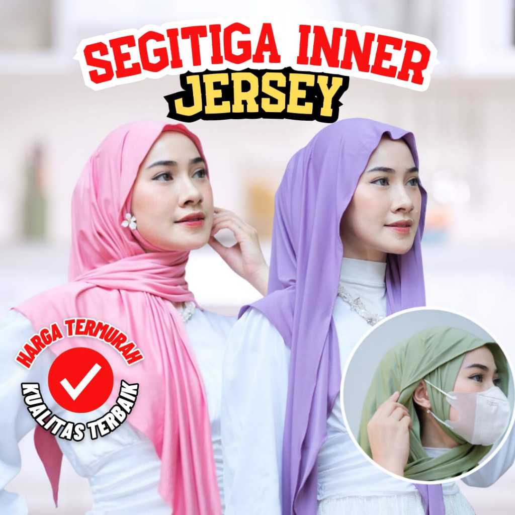 Jual JILBAB SEGITIGA INNER JERSEY Viral Hijab Pashmina Kaos Model ...