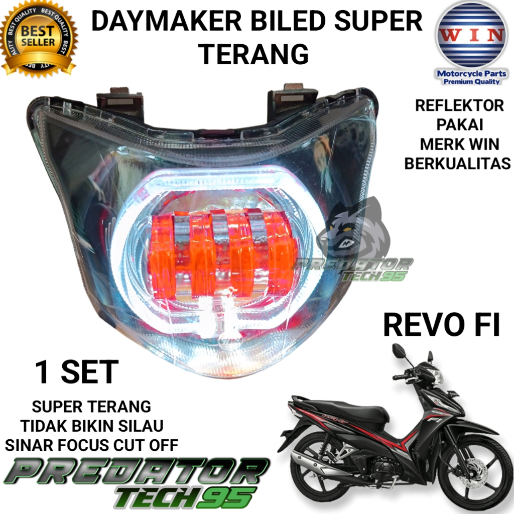 Jual LAMPU DEPAN DAYMAKER DAYMEKER BILED LED HID HONDA REVO FI SUPER TERANG Shopee Indonesia