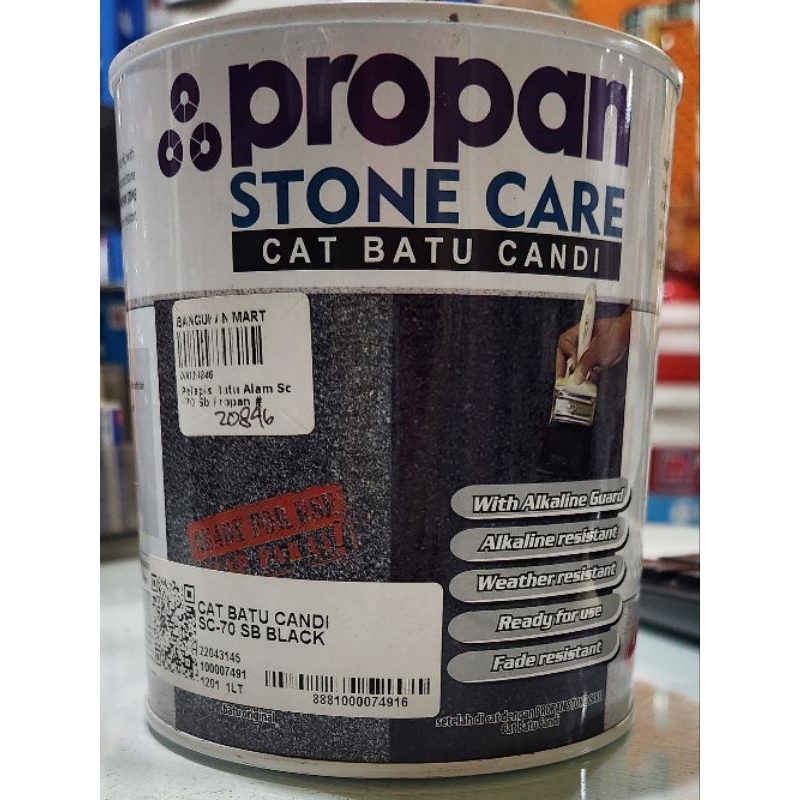Jual CAT BATU ALAM HITAM / PROPAN STONE CARE BATU CANDI / CAT BATU ALAM