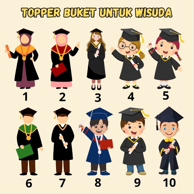 Jual TOPPER BUKET WISUDA/ TOPPER KELULUSAN | Shopee Indonesia