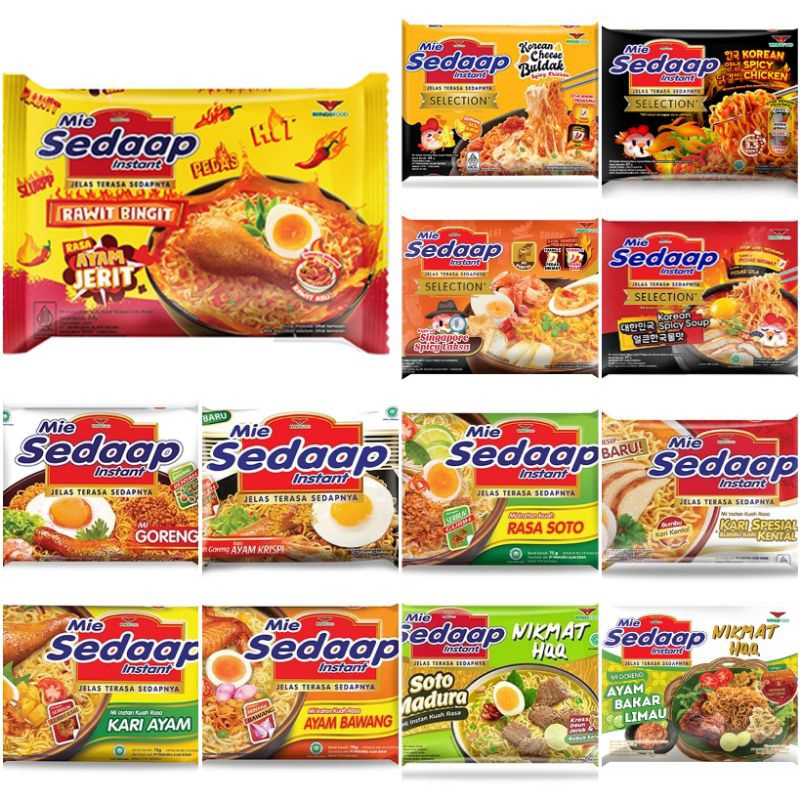 Jual Sedaap Mie Instant Aneka Rasa Baru Korea Keju Buldak Spicy Soup