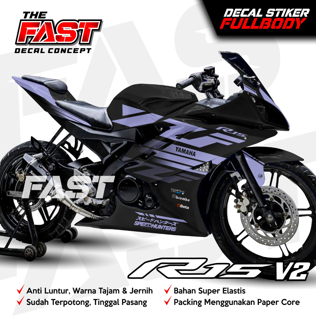Jual Decal R15 V2 Sticker Striping Fullbody TERBARU YZF Decal Yamaha ...