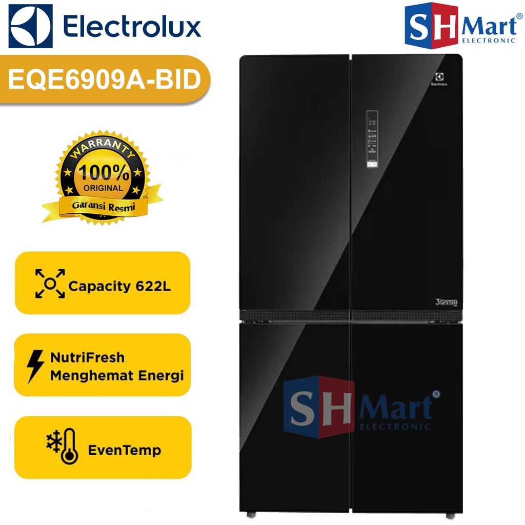 Jual KULKAS 4 PINTU ELECTROLUX KAPASITAS 622 LITER EQE6909A / EQE6909A
