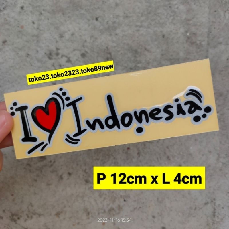 Jual stiker Indonesia stiker kata kata i love Indonesia | Shopee Indonesia