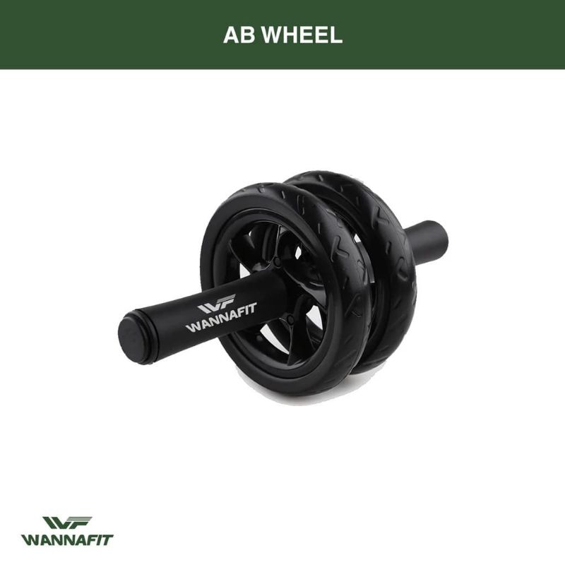 Jual Ab Wheel Wannafit Ab Roller Double Wheel Alat Latihan Otot Perut Alat Push Up Roda Fitness