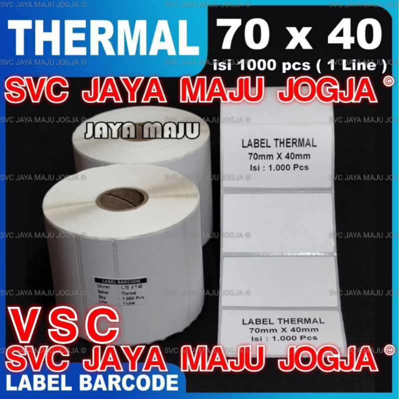 Jual [ VSC ] 70 X 40 - 1 LINE THERMAL - FACE OUT - ISI 1.000 PCS ...