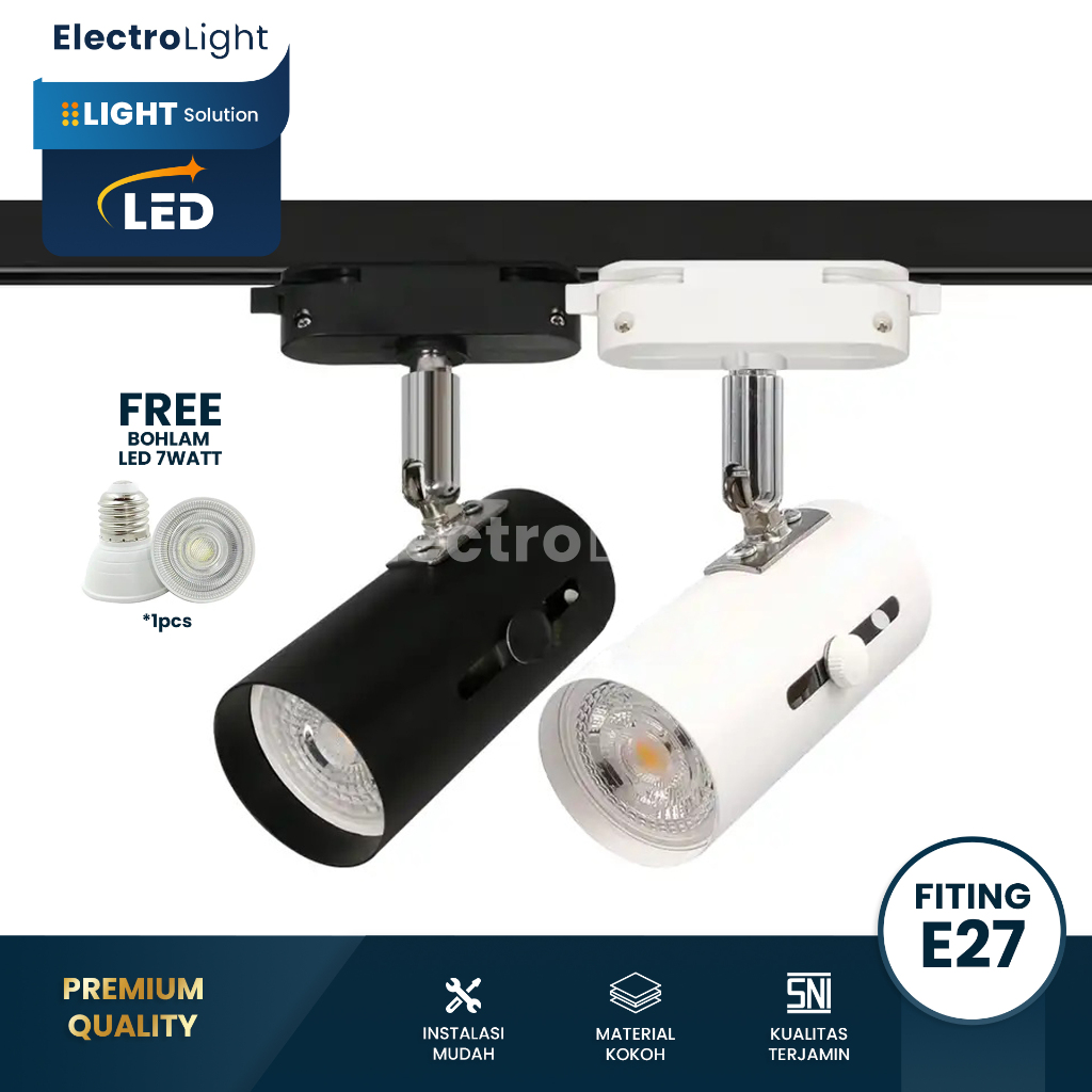 Jual Lampu spotlight sorot rell LED track light hias dekorasi lukisan ...