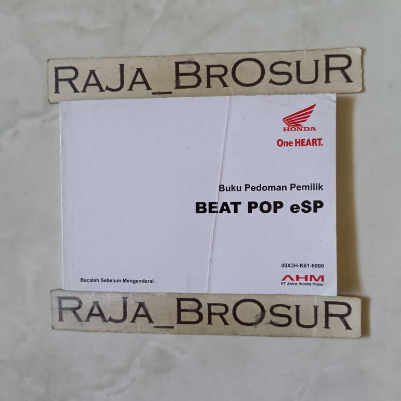 Jual Buku Pedoman Pemilik/Manual book Honda Beat Pop ESP K61 20142020 Shopee Indonesia