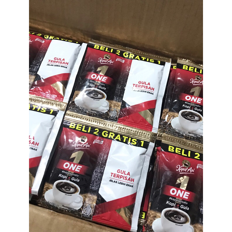 Jual KOPI KAPAL API ONE GULA TERPISAH SERENCENG ISI 10 SACHET Shopee