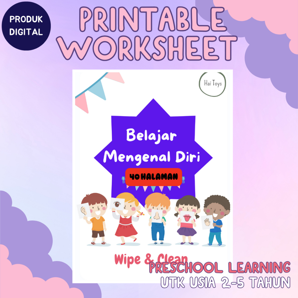 Jual PRINTABLE WORKSHEET ACTIVITY LEMBAR BELAJAR AKTIVITAS ANAK USIA 2