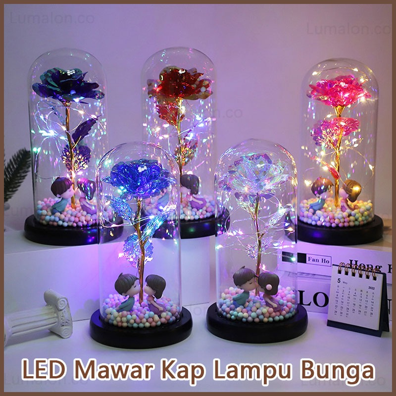Jual Kado Spesial Bunga Mawar LED Bercahaya Dengan Lampu Yang Indah ...