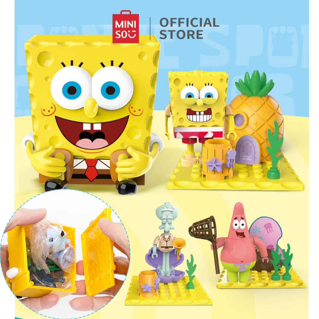 Jual Miniso x SpongeBob SquarePants Product Blind Box Blok Bangunan