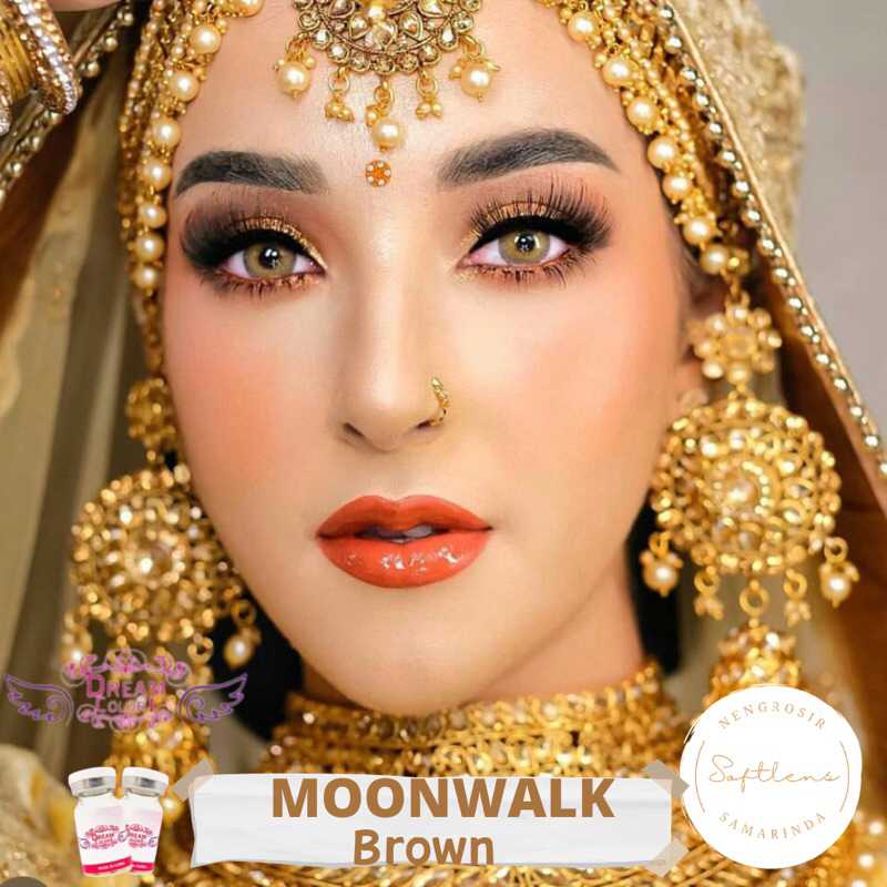 Jual DREAMCOLOR MOONWALK BROWN SOFTLENS / MOONWALK KEMASAN BOTOL KACA ...