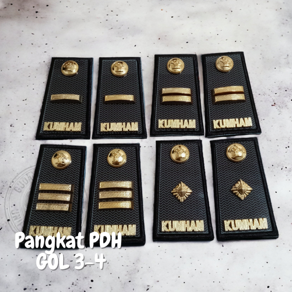 Jual Pangkat PDH KUMHAM Golongan 3A-4B PDH Logam Akrilik Terbaru / Pangkat KUMHAM TERBARU ...