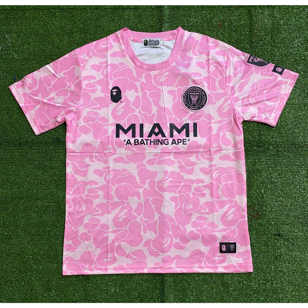 Jual Jersey Bola Grade Ori Inter Miami X Bape Bathing Ape Pink 2023 / ...