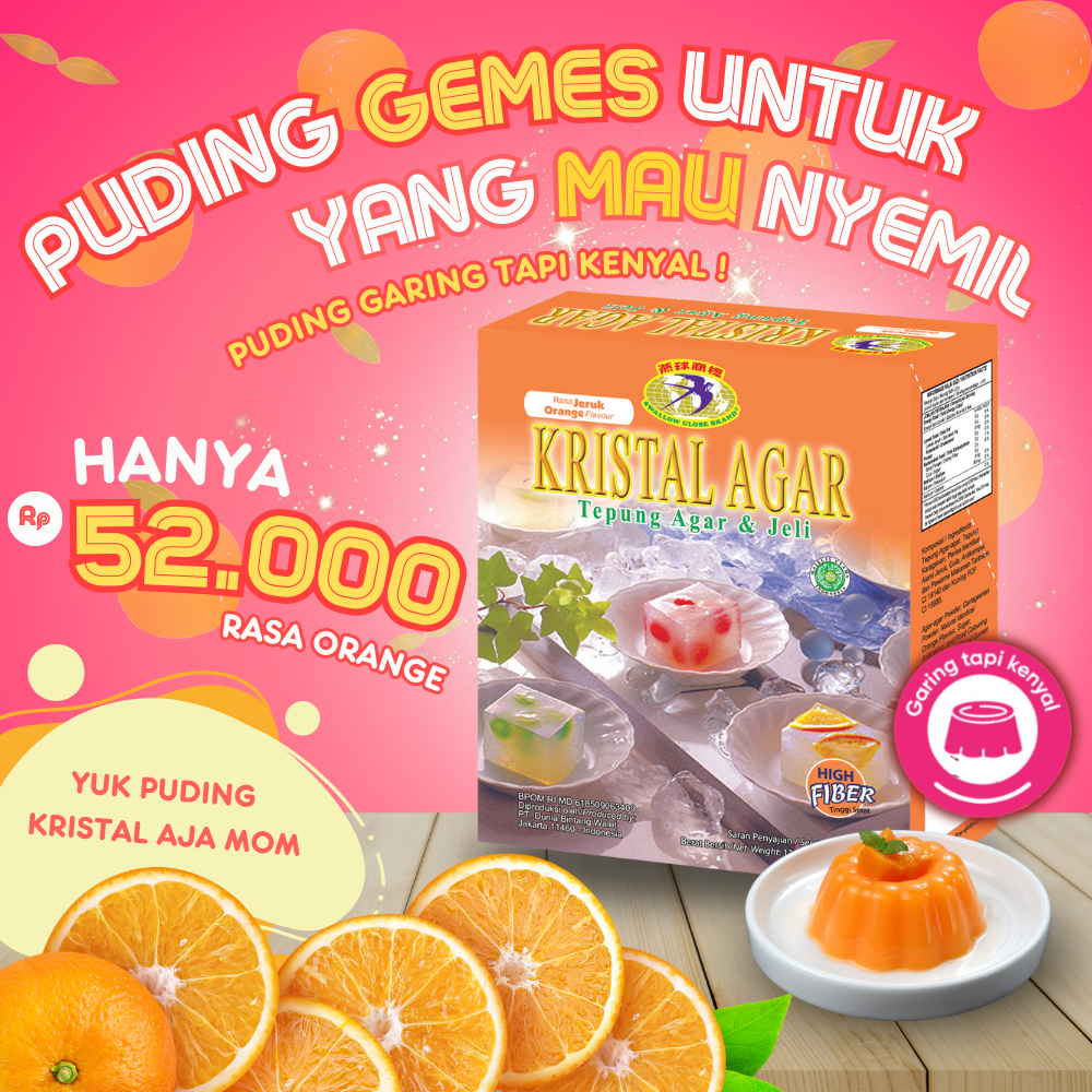 Jual PUDING KRISTAL AGAR ( RASA JERUK ATAU ORANGE) Shopee Indonesia