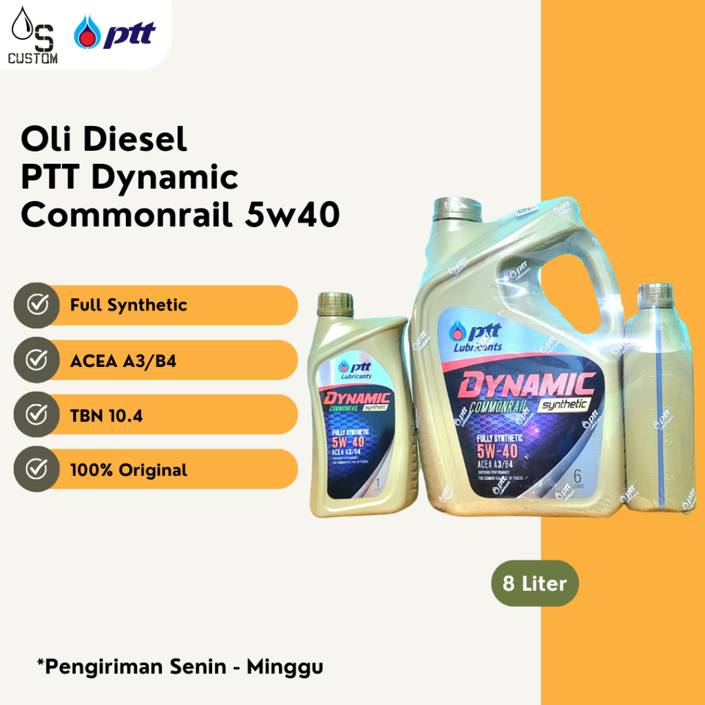 Jual Oli Diesel PTT Dynamic 5w40 8 Liter | Shopee Indonesia