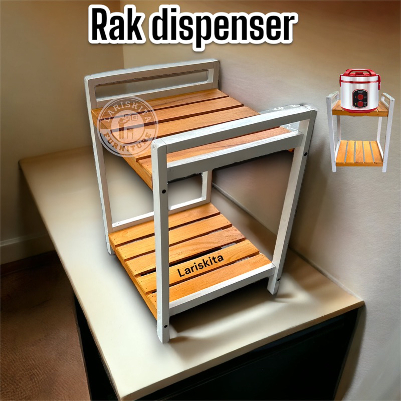 Jual Rak Rice Cooker Dan Dispenser 2 Susun Finishing Cat Rak Susun ...