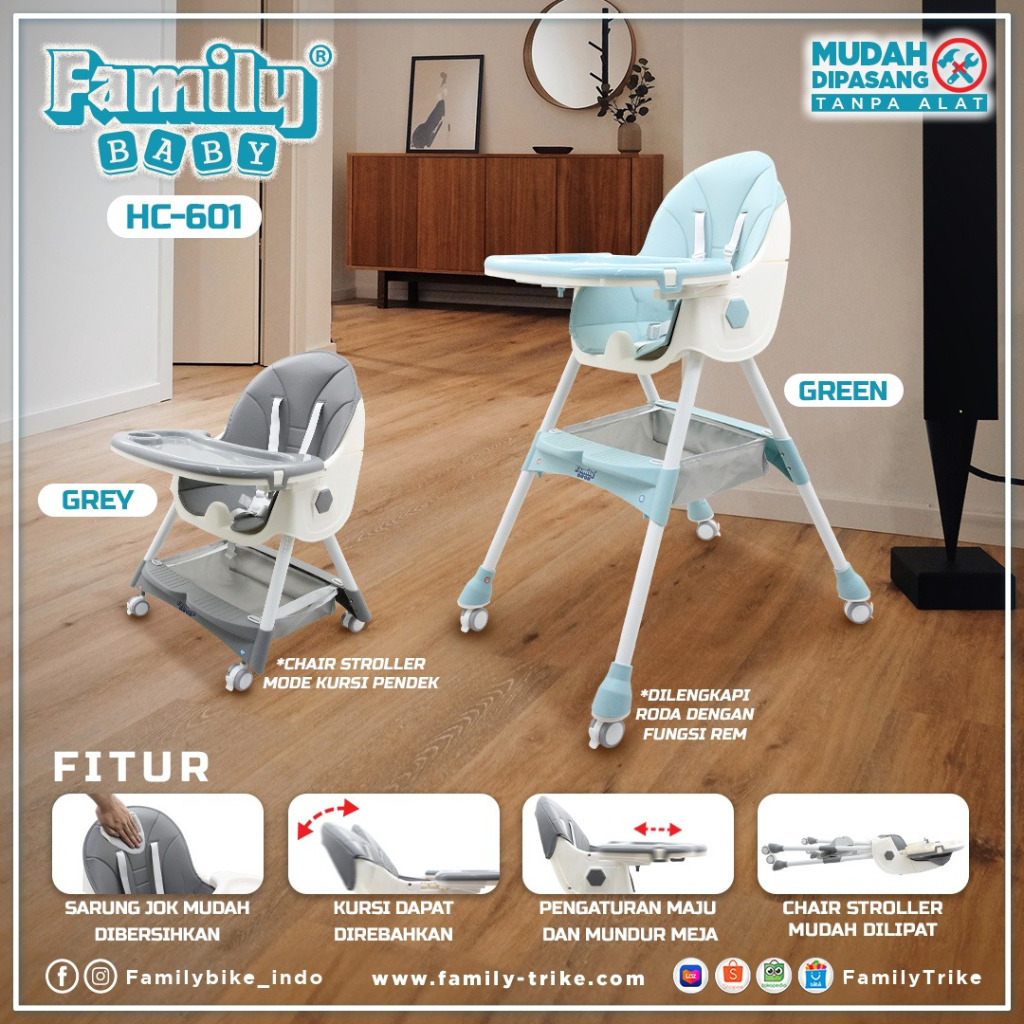 Jual KHUSUS LUAR KOTA - Baby Chair High Chair Original Family type HC ...