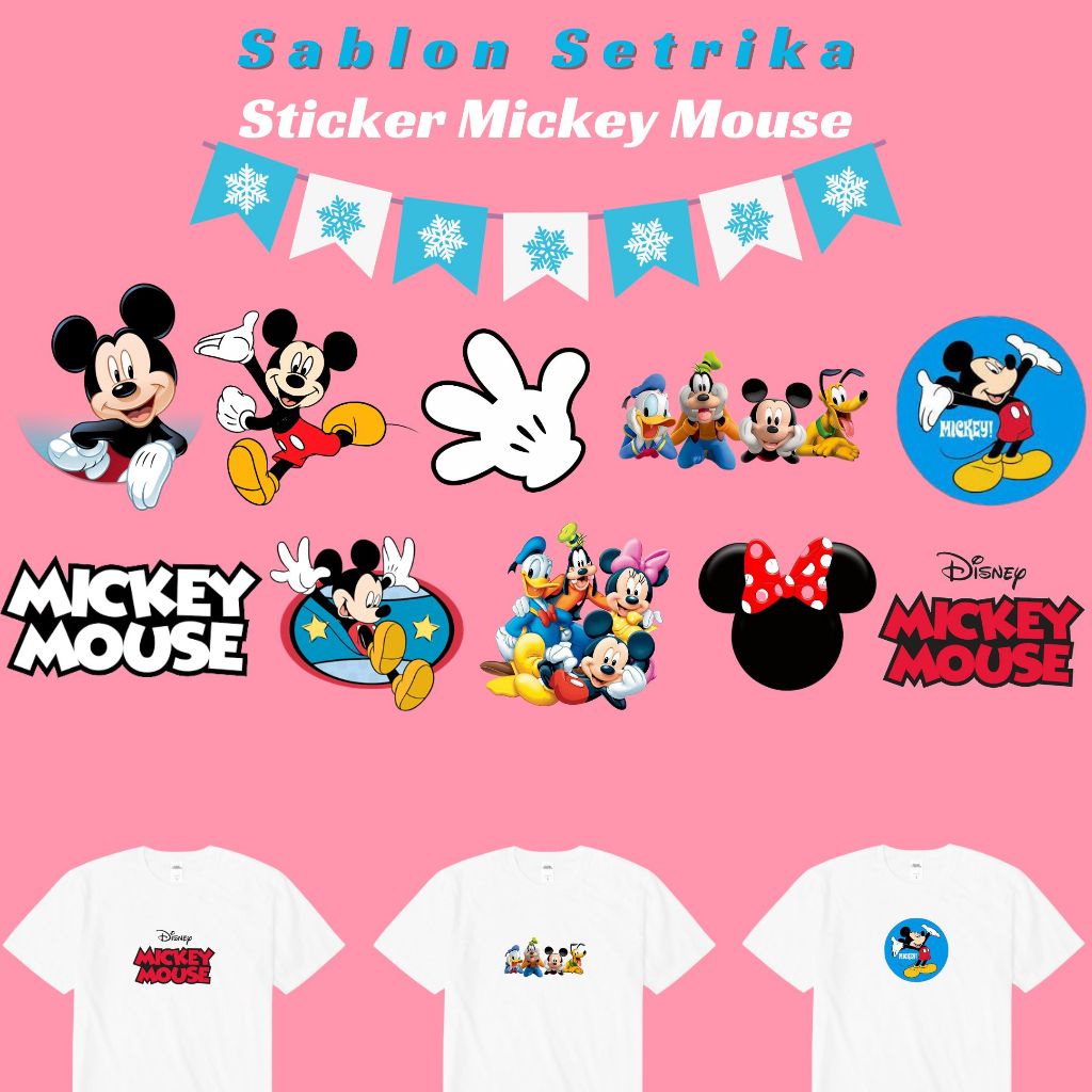 Jual Jual Sticker Baju Sablon Baju Tema Mickey Mouse Tinggal Setrika Di Rumah Sticker Only