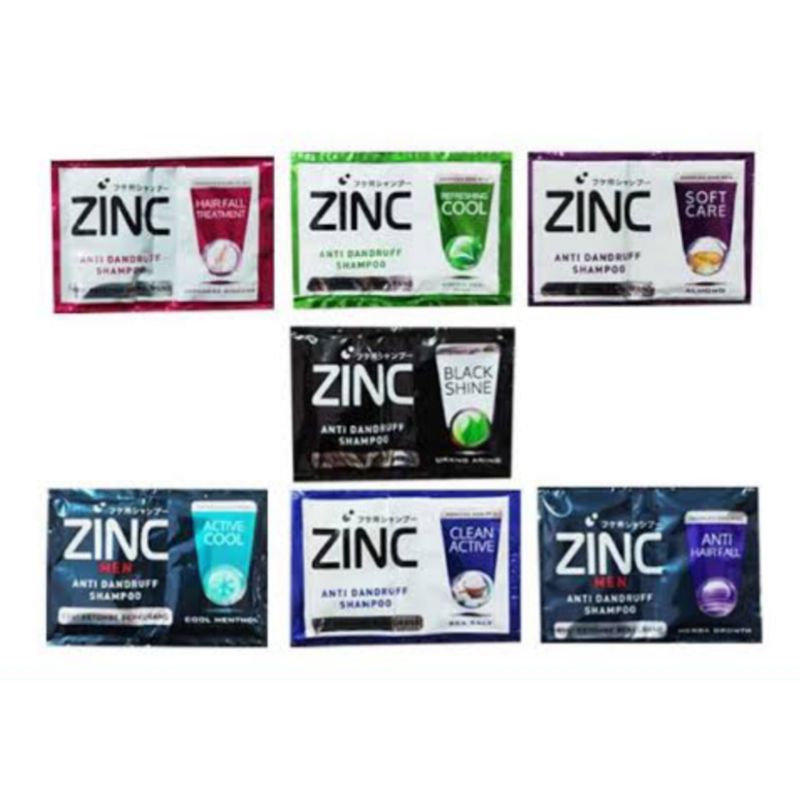 Jual (SEPASANG/2sachet) Sampo Zinc Anti Dandruff Shampoo Anti Hair fall ...