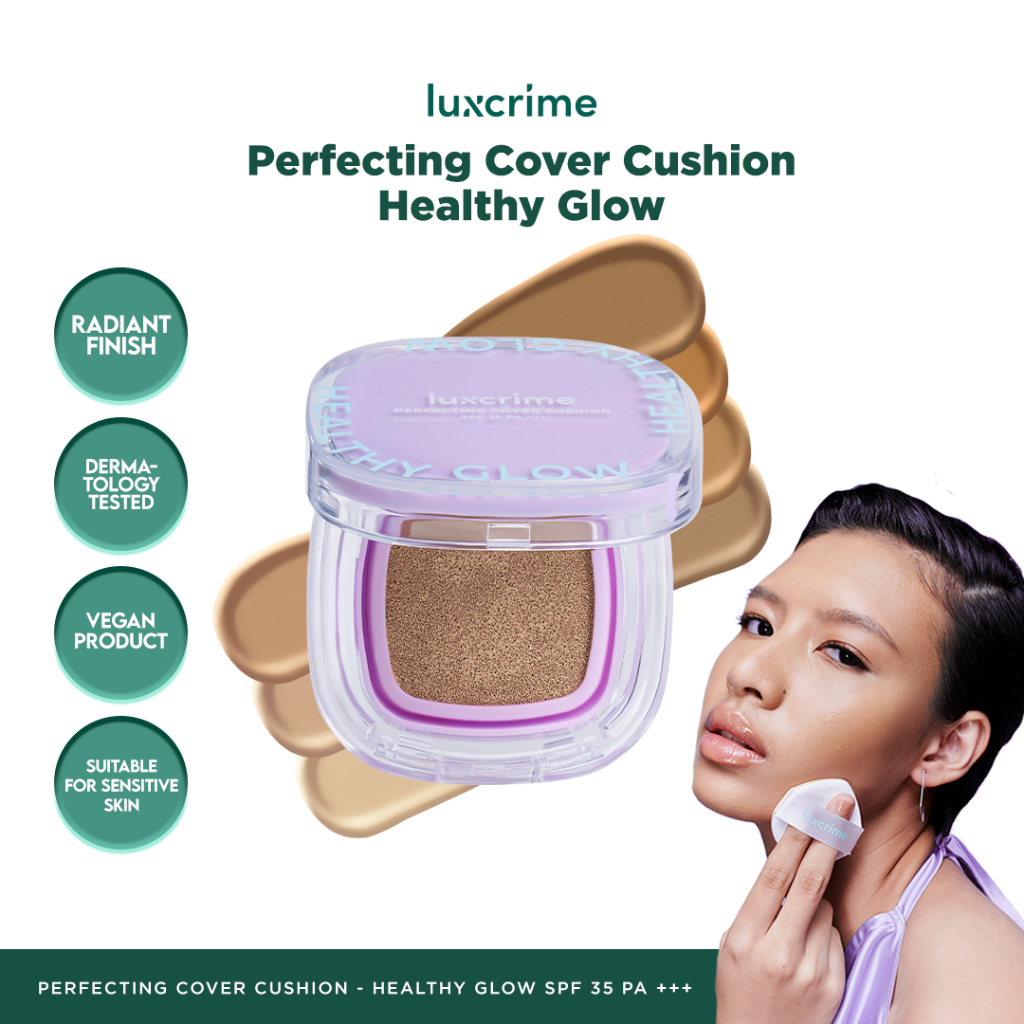 Jual Luxcrime Perfecting Cover Cushion Healthy Glow SPF 35 PA