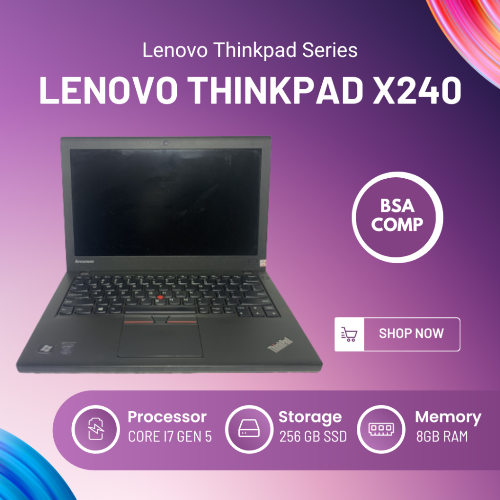 Jual Lenovo Thinkpad X240 i7 | Ram 8GB SSD 256GB | Laptop Core i7