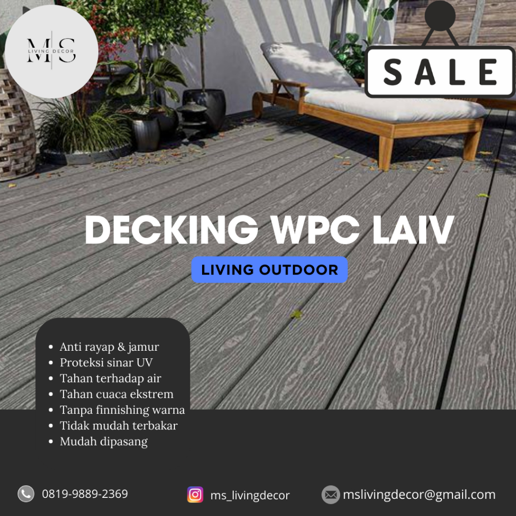 Jual Decking Wpc Laiv Outdoor Lantai Kayu Kolam Renang Pool Taman