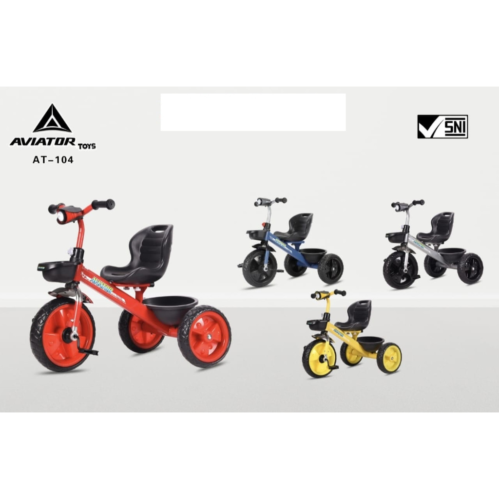 Jual MAINAN SEPEDAH BESI RODA TIGA TRICYCLE AT104 | Shopee Indonesia