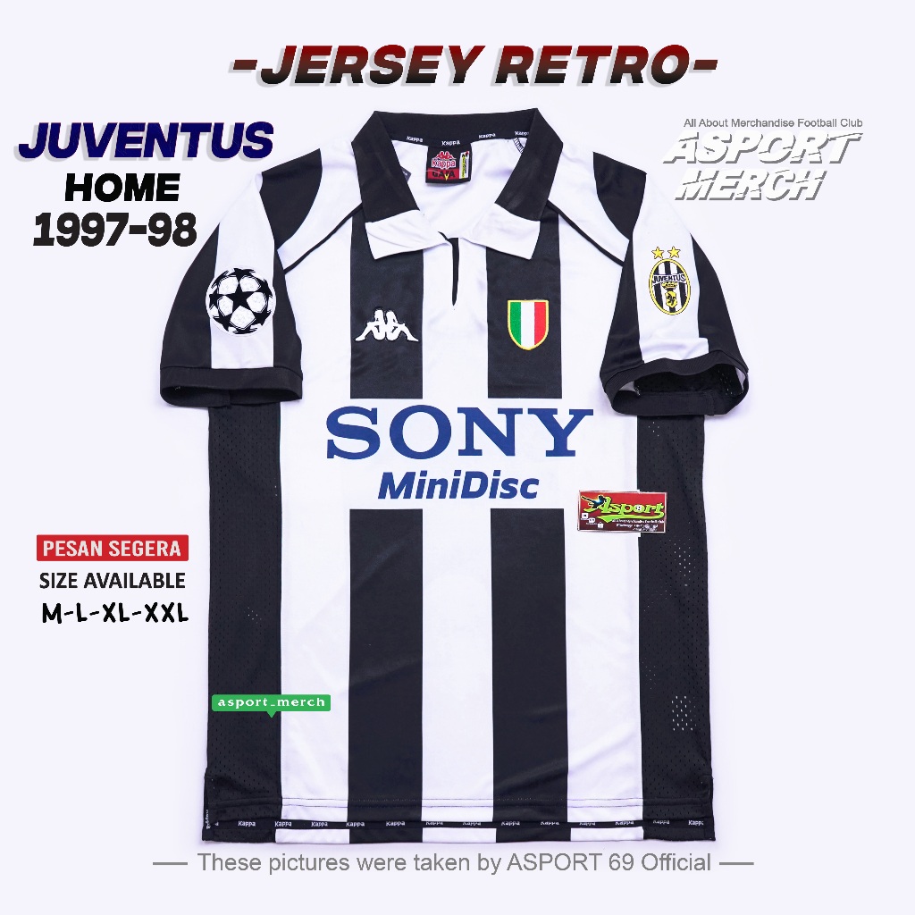 Jual JERSEY JUVE RETRO HOME 1997 1998 SOCCER JERSEY RETRO JUVE 97 98 IMPORT Shopee Indonesia