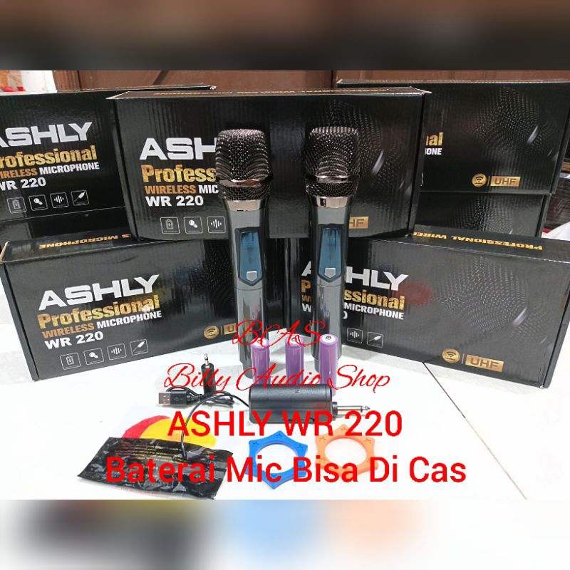 Jual Mic Wireless ASHLY WR 220 2 Mic Battery Charger Shopee Indonesia