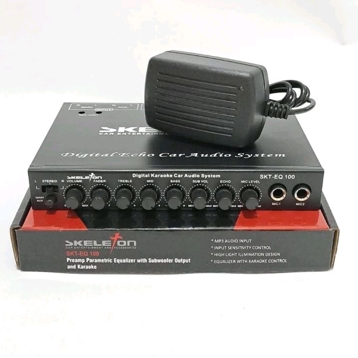 Jual Parametric Preamp Equalizer Karaoke Skeleton EQ100 Shopee Indonesia